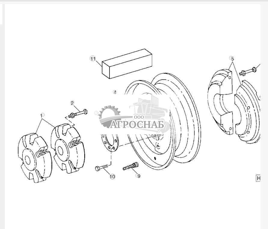 REAR WHEELS AND WHEEL WEIGHTS 